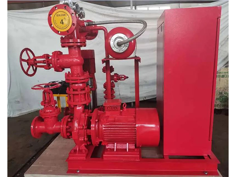 With electric fire pump, jockey pump and control cabinet (2)31a